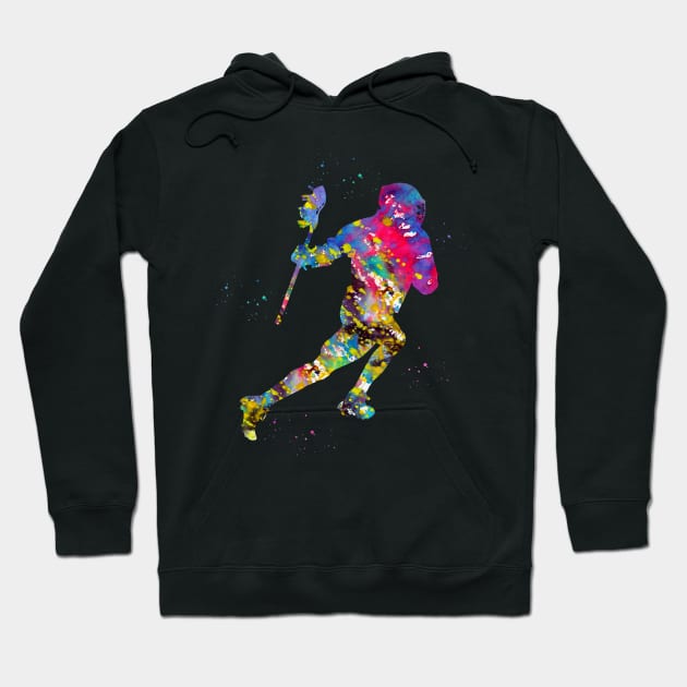 Lacrosse player Hoodie by erzebeth